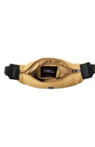 Think Royln Tiny Dancer Raffia Crossbody Bag