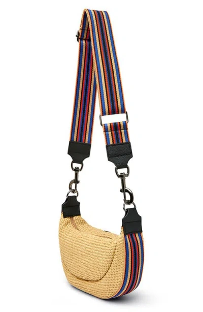 Think Royln Tiny Dancer Raffia Crossbody Bag