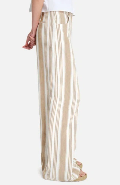 Twp Demie Variegated Stripe Linen & Cotton Wide Leg Pants