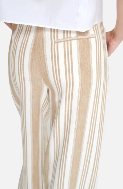 Twp Demie Variegated Stripe Linen & Cotton Wide Leg Pants