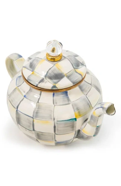 Mackenzie-childs Mackenzie Childs Sterling Check Enameled Steel Teapot