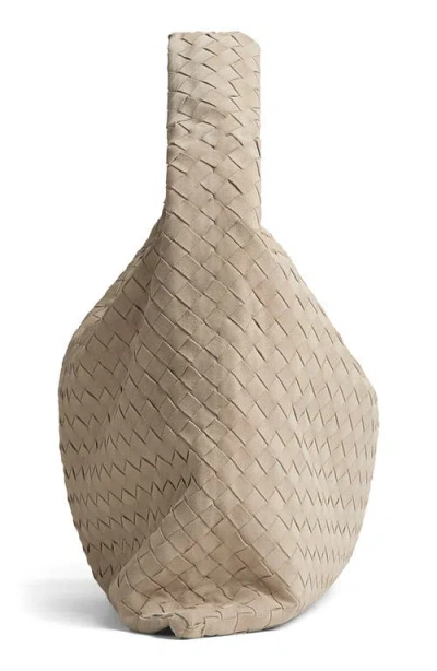 Bottega Veneta Large Hop Intrecciato Suede Hobo Bag