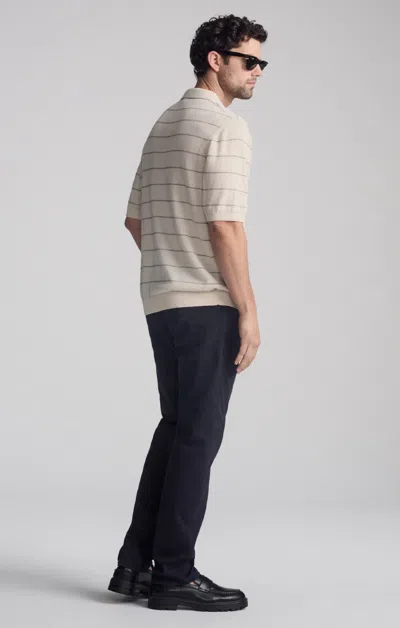 Mavi Polo Collar Short Sleeve Sweater In Antique White