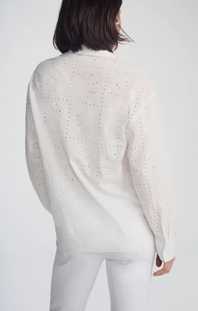 Mavi Eyelet Button-up Shirt In White