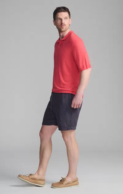 Mavi Short Sleeve Polo Sweater In Cayenne