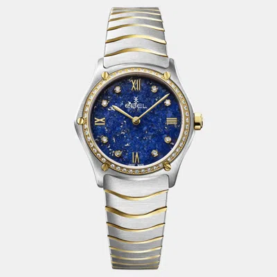 Pre-owned Ebel Blue Stainless Steel Sport Classic Limited Edition Quartz 1216562 Women's Wristwatch 29 Mm