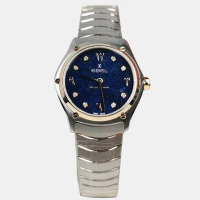 Pre-owned Ebel Blue Stainless Steel Sport Classic Limited Edition 1216613 Quartz Women's Wristwatch 29 Mm