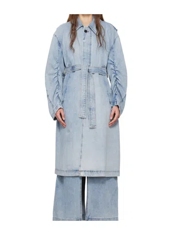 Wooyoungmi Blue Faded Denim Coat