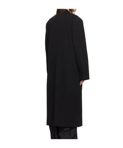 WOOYOUNGMI BLACK SINGLE-BREASTED COAT 