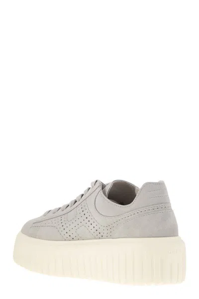 Hogan H-stripes - Suede Trainers With Perforated Side H