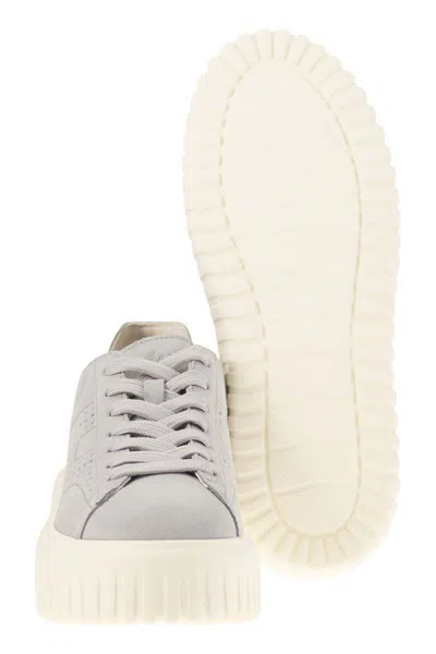 Hogan H-stripes - Suede Trainers With Perforated Side H