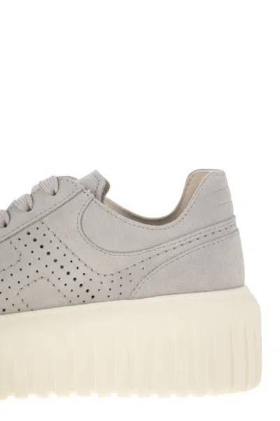 Hogan H-stripes - Suede Trainers With Perforated Side H
