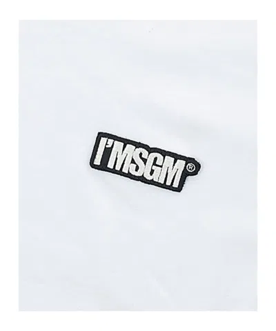 Msgm Short-sleeved T-shirt In White
