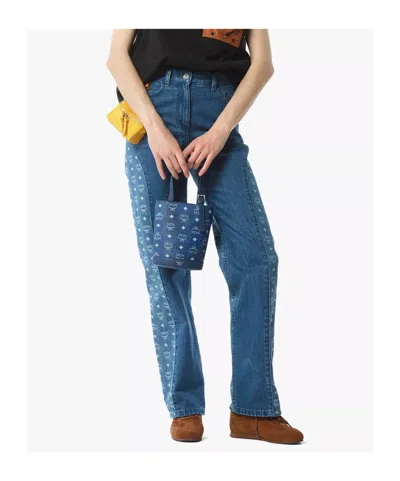 Mcm Handle Strap Shoulder Bag In Blue