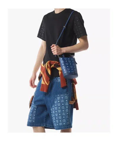 Mcm Handle Strap Shoulder Bag In Blue