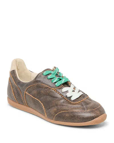 Dolce Vita Laini Sneakers Brown Distressed Leather