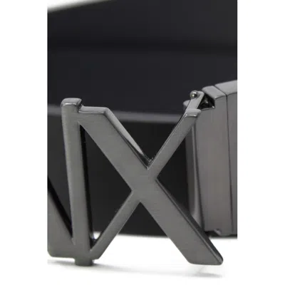 Armani Exchange Black Leather Men's Belt