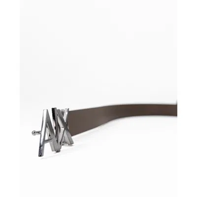 Armani Exchange Black Leather Men's Belt
