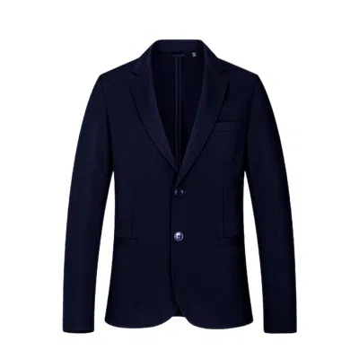 Armani Exchange Blue Viscose Blazer