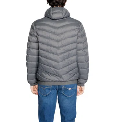 Armani Exchange Quilted Down Jacket In Gray