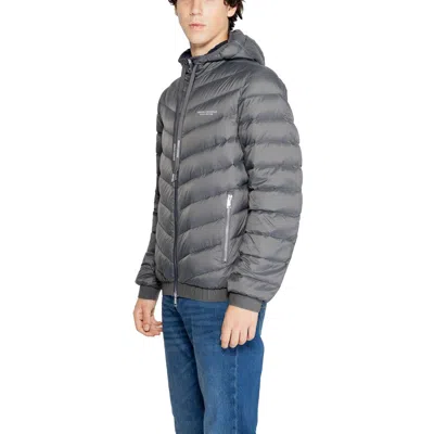 Armani Exchange Quilted Down Jacket In Gray
