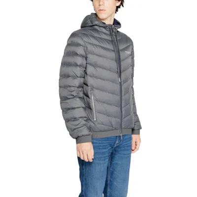Armani Exchange Quilted Down Jacket In Gray