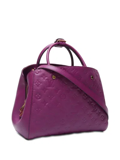 Pre-owned Louis Vuitton 2011 Montaigne Mm Two-way Handbag In Purple