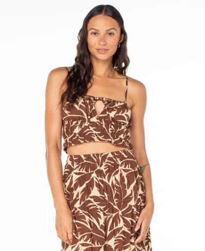 Roxy Juniors' Sunset Mist Tiered Cropped Camisole Top