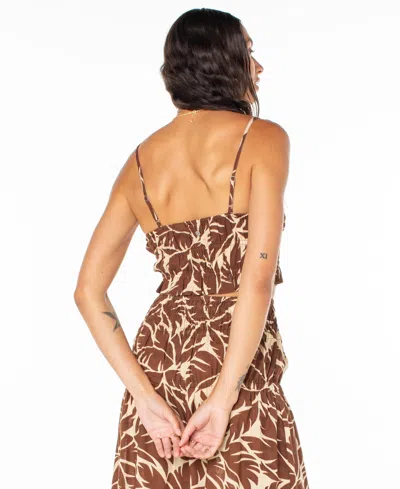 Roxy Juniors' Sunset Mist Tiered Cropped Camisole Top