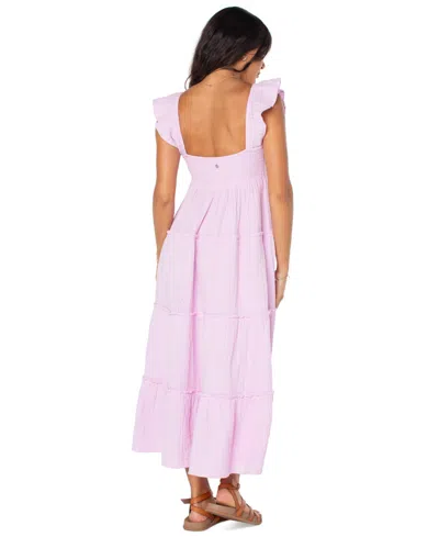 Roxy Palmy Days Tiered Cotton Midi Dress