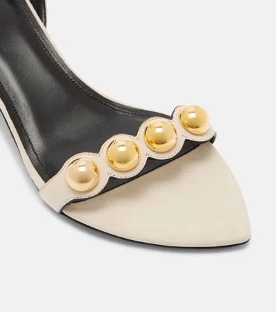 Isabel Marant Arolee Studded Suede Sandals In White