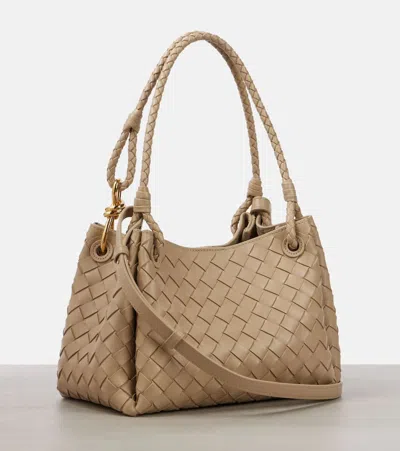 Bottega Veneta Parachute Medium Leather Tote Bag In Green