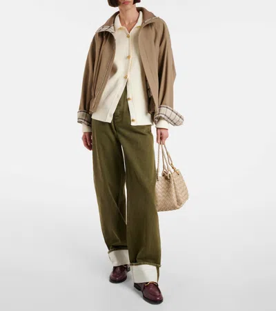 Bottega Veneta Parachute Medium Leather Tote Bag In Green