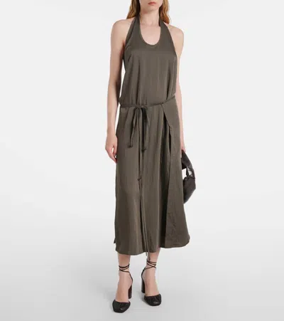Lemaire Halter Neck Midi Apron Dress With Open Back