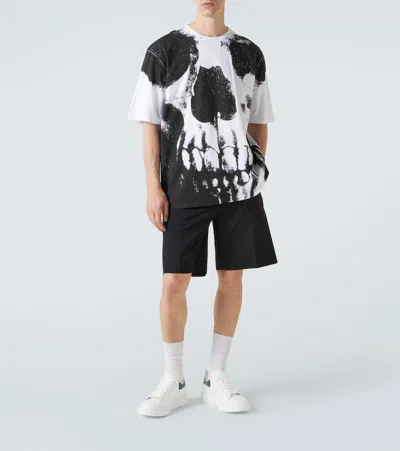 Alexander Mcqueen Skull Crew Neck T-shirt In White