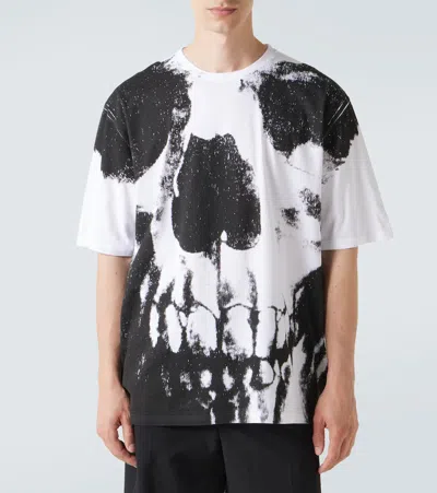 Alexander Mcqueen Skull Crew Neck T-shirt In White