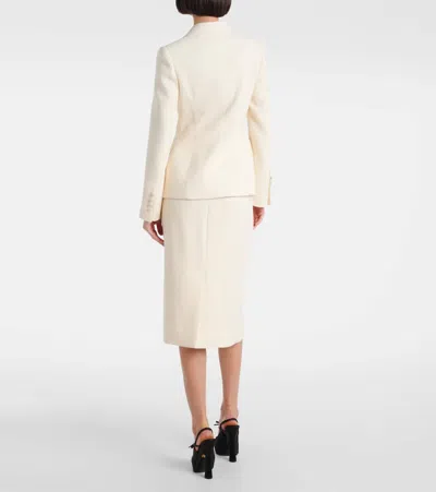 Dolce & Gabbana Tailored Button-front Blazer In Neutral