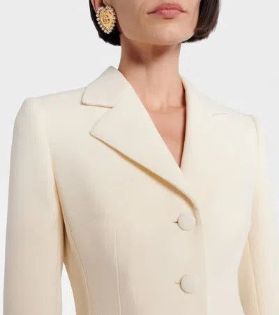 Dolce & Gabbana Tailored Button-front Blazer In Neutral