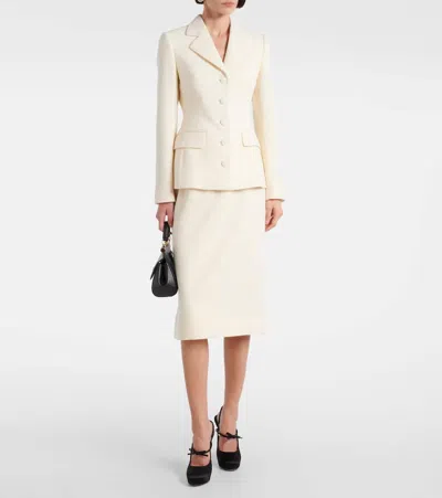 Dolce & Gabbana Tailored Button-front Blazer In Neutral
