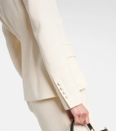 Dolce & Gabbana Tailored Button-front Blazer In Neutral