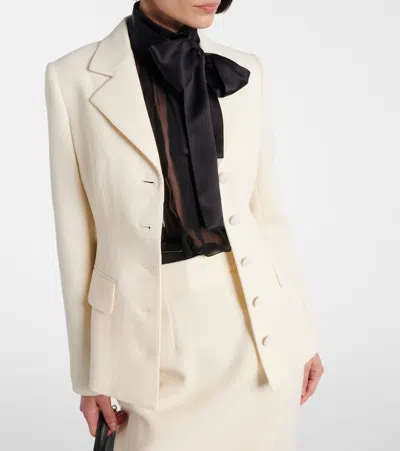 Dolce & Gabbana Tailored Button-front Blazer In Neutral