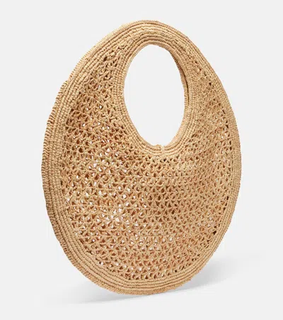 Jacquemus The Round Woven Raffia Handbag In Beige