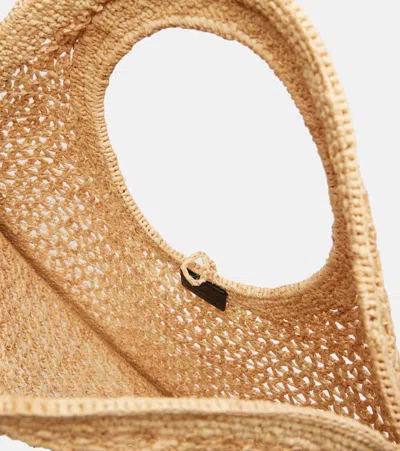 Jacquemus The Round Woven Raffia Handbag In Beige