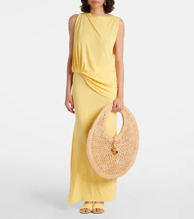 Jacquemus The Round Woven Raffia Handbag In Beige