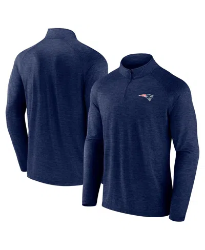 Fanatics Branded Navy New England Patriots Tough Minded Quarter-zip Top In Blue