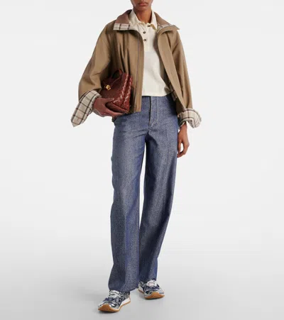 Bottega Veneta Orbit Sneakers With Contrast Stitching And Mesh In Blue