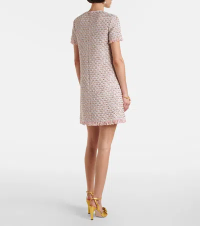 Valentino Knee Length Dress Fringe Detailing In Pink