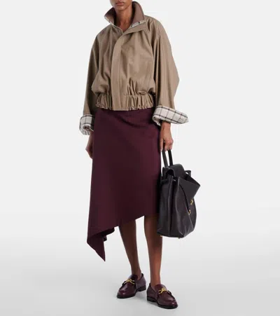 Bottega Veneta Astair Metallic Knot Loafer In Burgundy