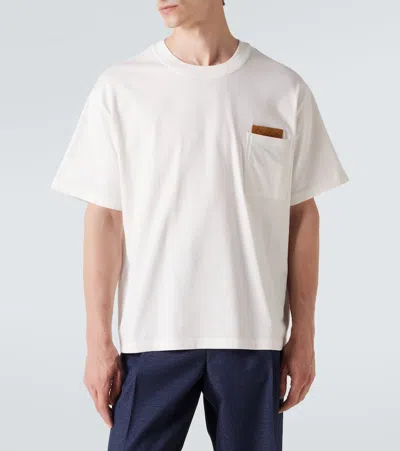 Bottega Veneta Pima Cotton Jersey T-shirt In White