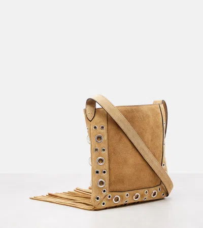 Valentino Nellcote Fringe Studded Suede Crossbody Bag